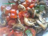 Salade de champignons grillés et tomates cerises