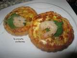 Mini quiche aux crevettes et fromage