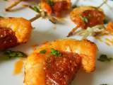 Brochettes de crevettes au chorizo