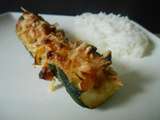 Courgettes farcies aux lardons