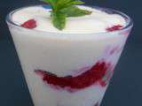 Mousse de fromage blanc aux framboises