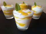 Mousse de fromage blanc & coulis de mangue