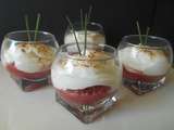 Verrines betteraves rouges & chantilly de chèvre frais