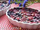 Clafoutis aux fruits rouges et à la pistache