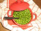 Cocotte de petits pois au gingembre et coriandre