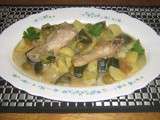 Fricassée de poulet, olives et citron confit