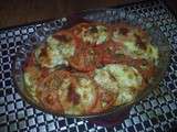 Gratin de tomates, courgettes et mozzarella