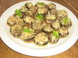 Petits champignons farcis au jambon