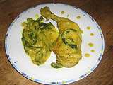 Poulet au curry et tagliatelles de courgettes