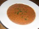 Soupe lentilles-tomates