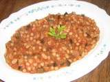 Tagine express d'aubergine et de haricots blancs