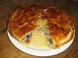 Tourte crémeuse au jambon-endive-champignon