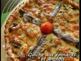 Quiche aux épinards et anchois