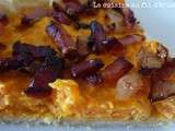 Tarte aux carottes -lardons fumés sans produits laitiers