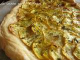 Tarte fine à la courgette jaune