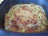 Clafoutis de courgettes/champignons/bacon au roquefort