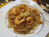 Nouilles chinoises aux crevettes