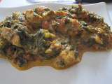 Poulet Palak (plat indien)