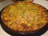 Quiche sans pâte au saumon / légumes/morbier