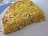 Quiche sans pâte courgettes/carottes/bacon