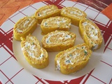 Roulé carottes au fromage ail et fines herbes