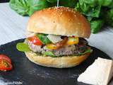 Burger italien (pesto, tomate, parmesan, roquette)