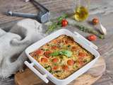 Clafoutis de courgette et tomates