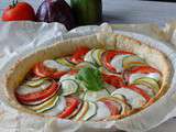 Tarte aux légumes d’été, moutarde et mozzarella