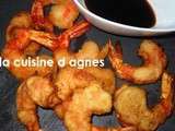 Beignets de crevettes à la  sauce aigre-douce