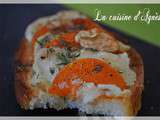 Bruschetta crottin de chavignol abricot