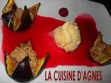 Figues au beurre d’amandes sauce aux framboises