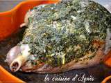 Gigot d’agneau rôti à l’ail et aux fines herbes