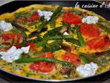 Omelette aux légumes de printemps