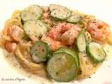 One pot pasta courgettes crevettes