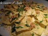 Ravioli aux 4 fromages crème au st agur