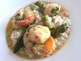 Risotto aux saint jacques et aux asperges