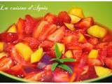 Salade de fraises et nectarines à la verveine