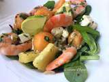 Salade de melon ananas et crevettes