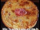 Tarte au gorgonzola et au jambon de Parme