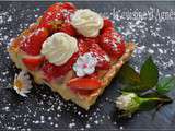 Tarte aux fraises crème mousseline verveine