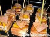 Toasts foie gras mangue au piment d'Espelette