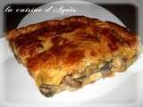 Tourte champignons poulet