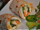 Wraps de poulet au pain lavash