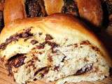 Pull apart bread chocolate roll