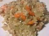 Risotto aux carottes, fenouils et viande hachée