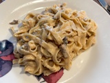 Tagliatelles au bœuf et sauce façon Stroganoff