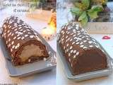 Bûche chocolat praliné et caramel