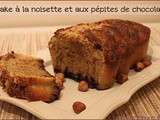 Cake à la noisette et aux pépites de chocolat