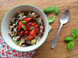 Porridge salé {courgette, tomates cerise et basilic} pour 1.2.3 Veggie