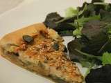 Quiche aux champignons de Paris et tofu fumé (recette sans oeuf ni produit laitier)